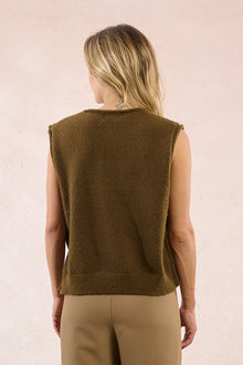 Molly Bracken Khaki Knitted Vest