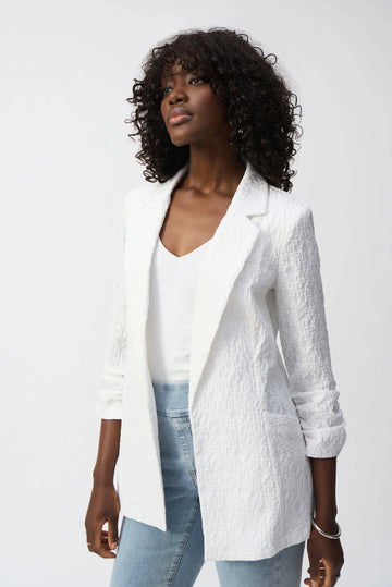 Joseph Ribkoff Woven Jacquard Texture Boxy Blazer