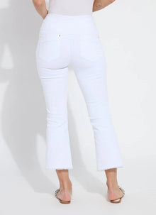 Lysse Dara Seamed Hem Crop White Denim