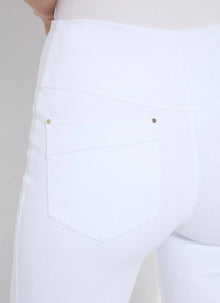 Lysse Dara Seamed Hem Crop White Denim