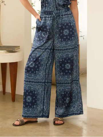 Navy Print Bottom