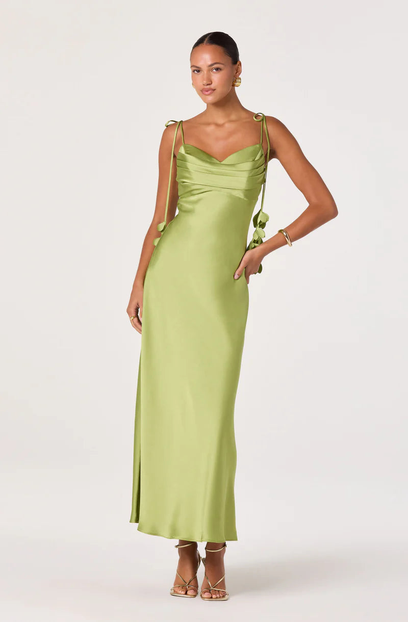 Astr Hera Satin Maxi Dress