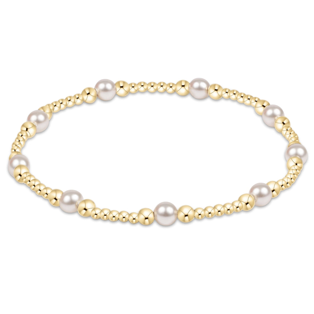 Purpose Pearl 4mm Gold Bracelet