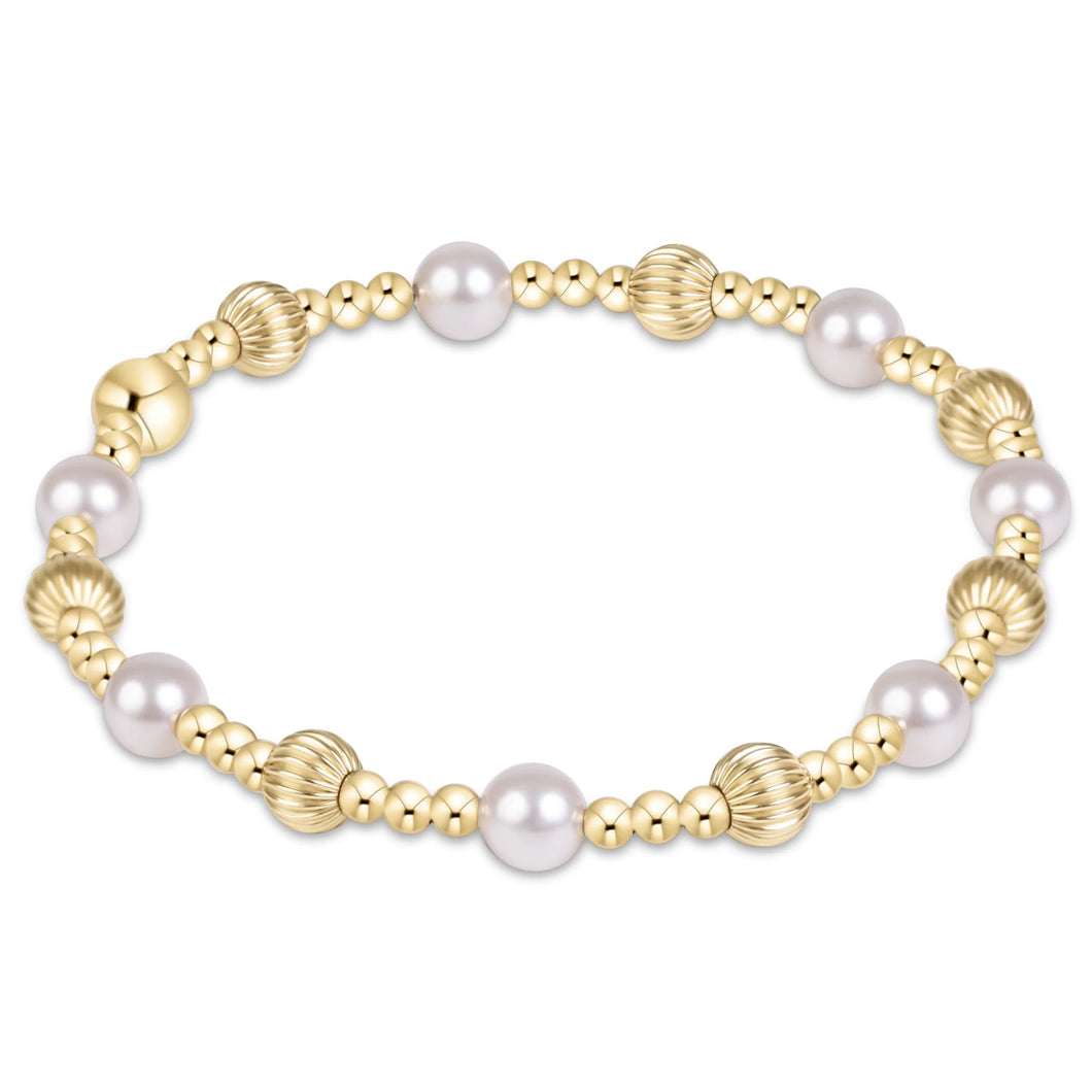 Enewton Dignity Sincerity Gold 5mm Bracelet - Pearl