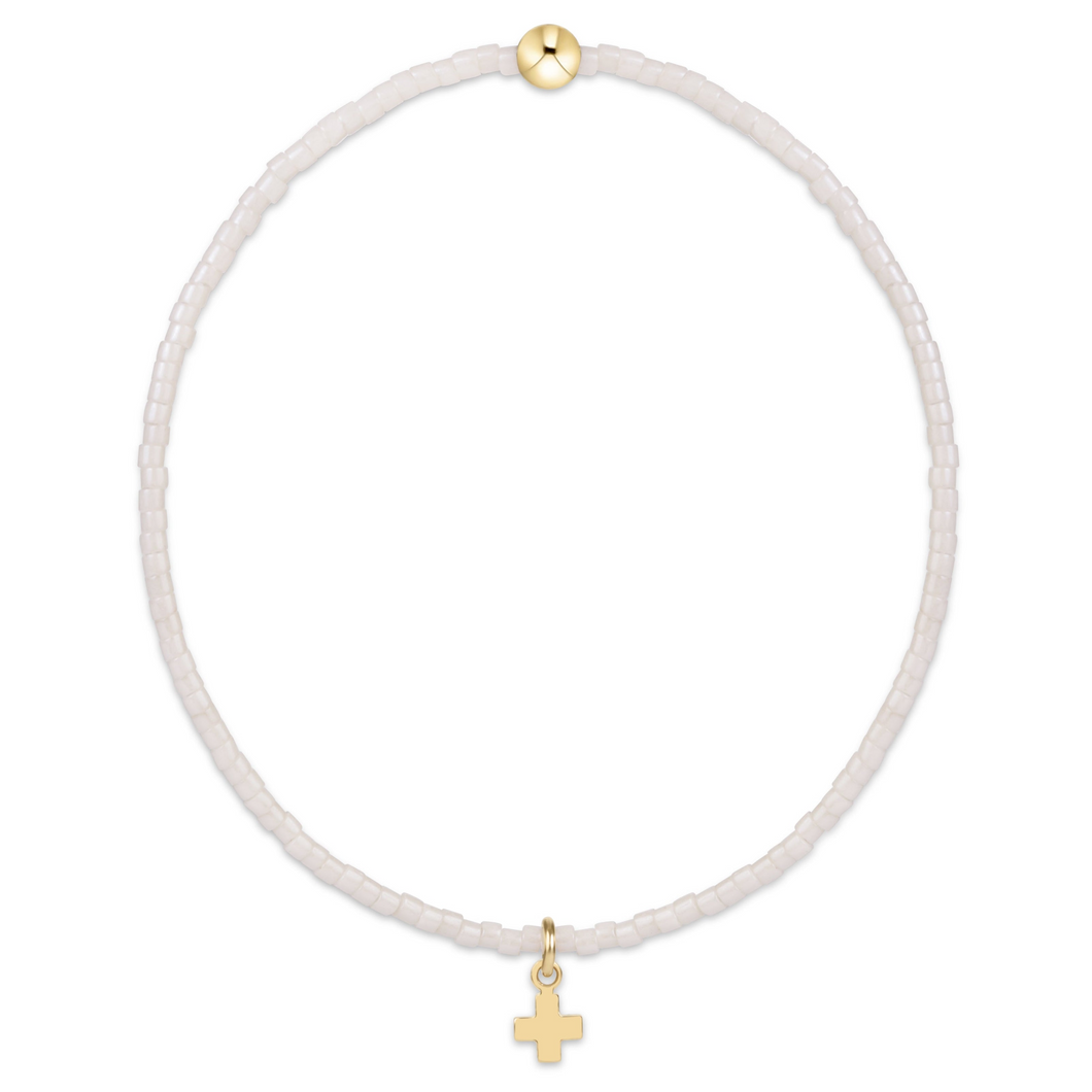 Enewton Hope Classic Milkshake Bracelet - Signature Cross Small Gold Charm