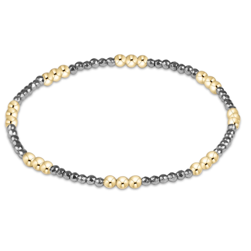 Enewton Joy Silver Faceted Hematite 2mm Bracelet