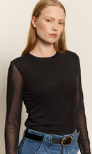 Sanctuary Perfect Black Mesh Tee