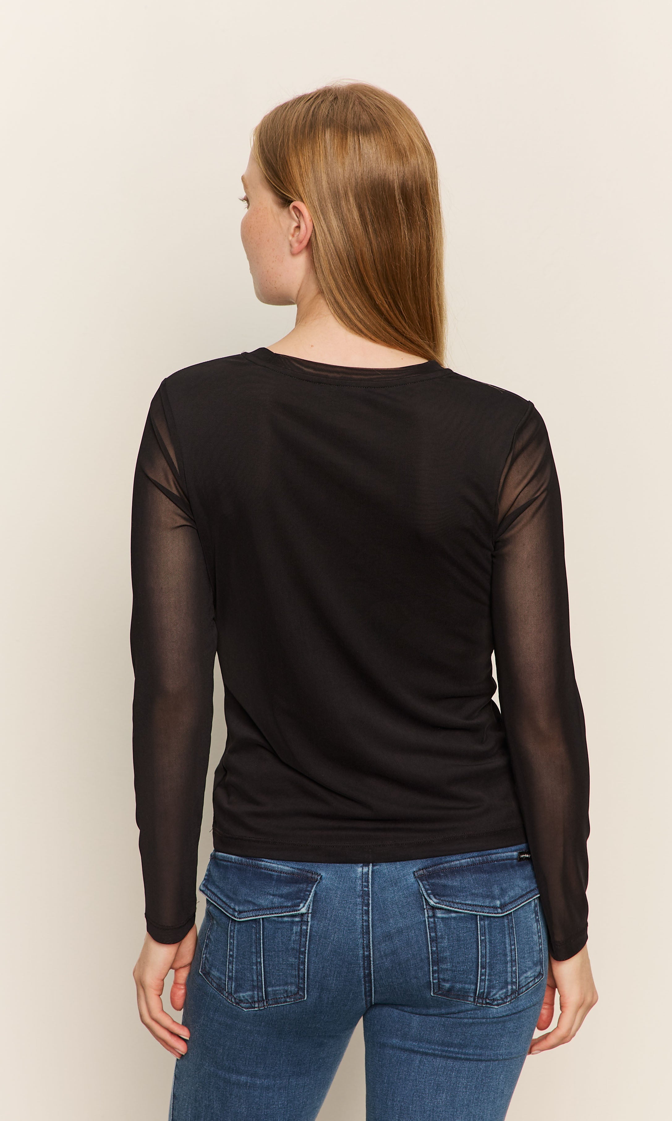 Sanctuary Perfect Black Mesh Tee