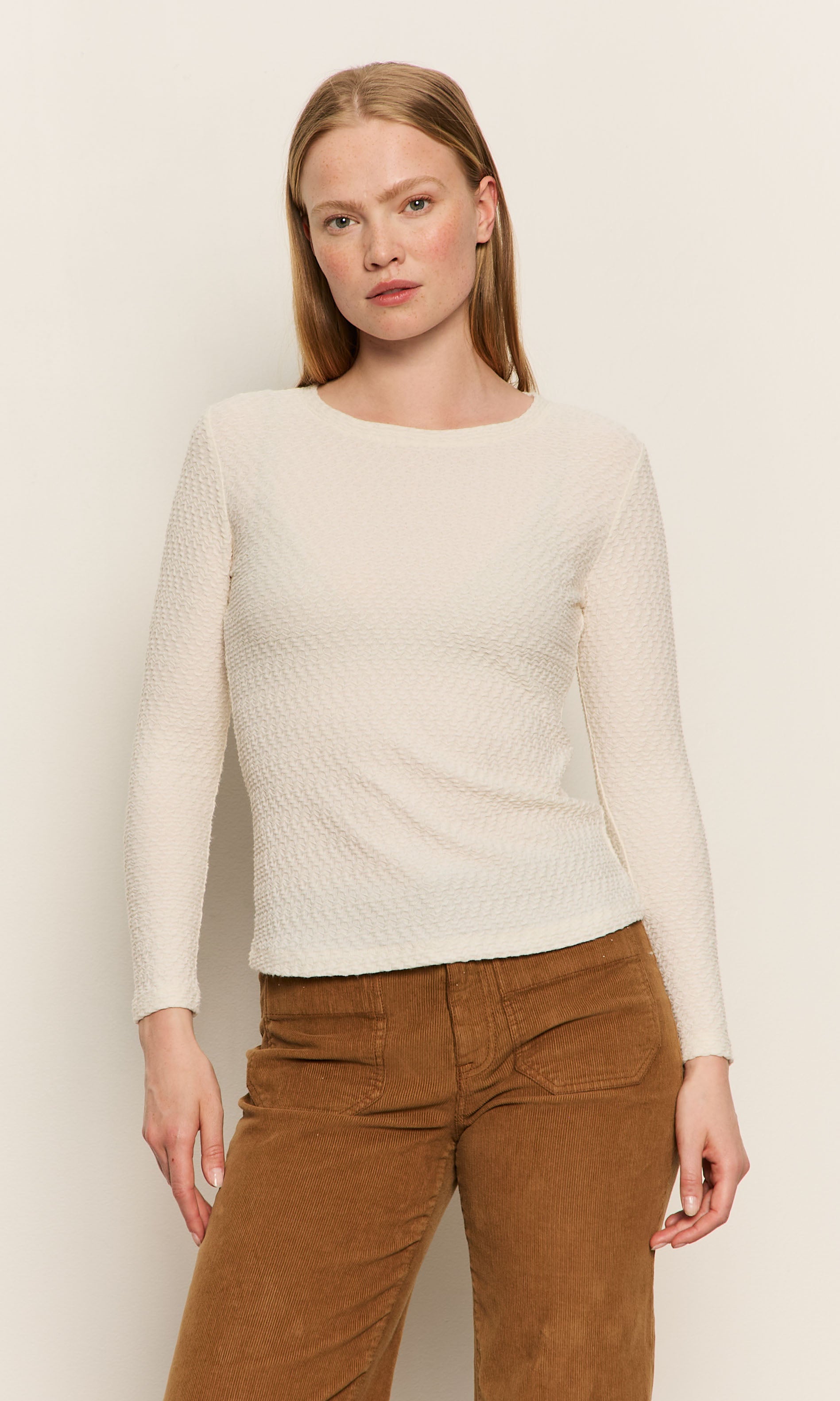 Sanctuary Long Sleeve Crew Lace Tee