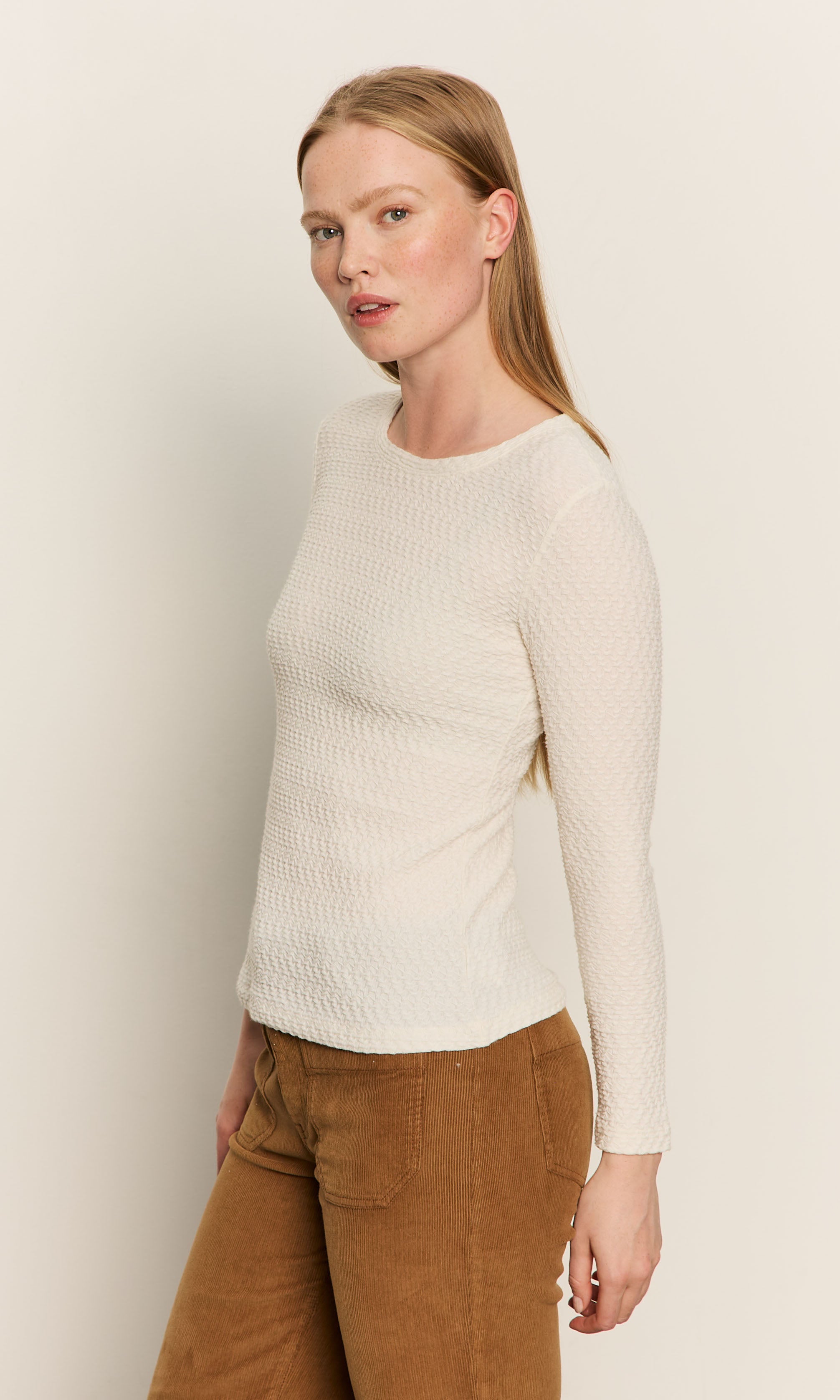 Sanctuary Long Sleeve Crew Lace Tee