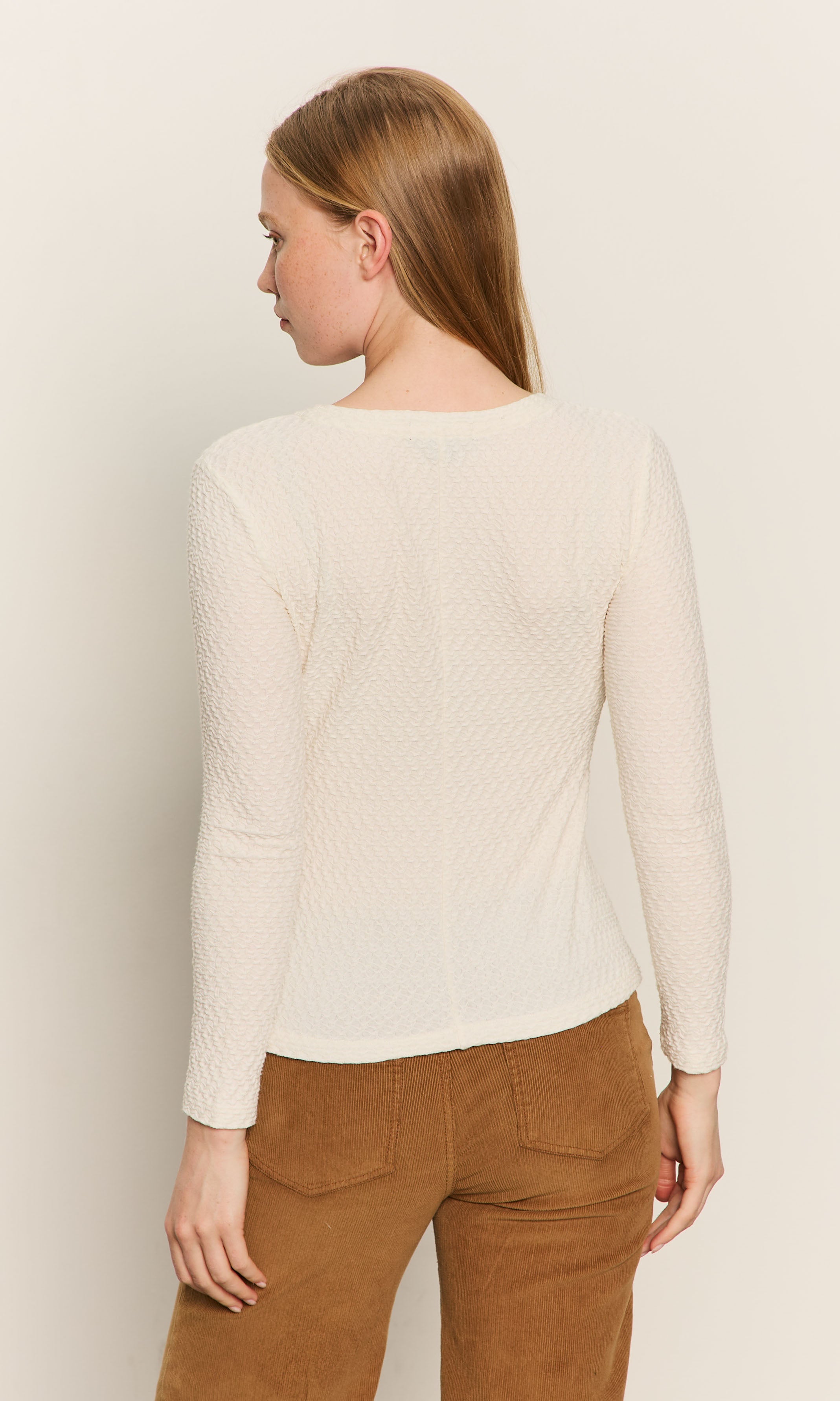 Sanctuary Long Sleeve Crew Lace Tee