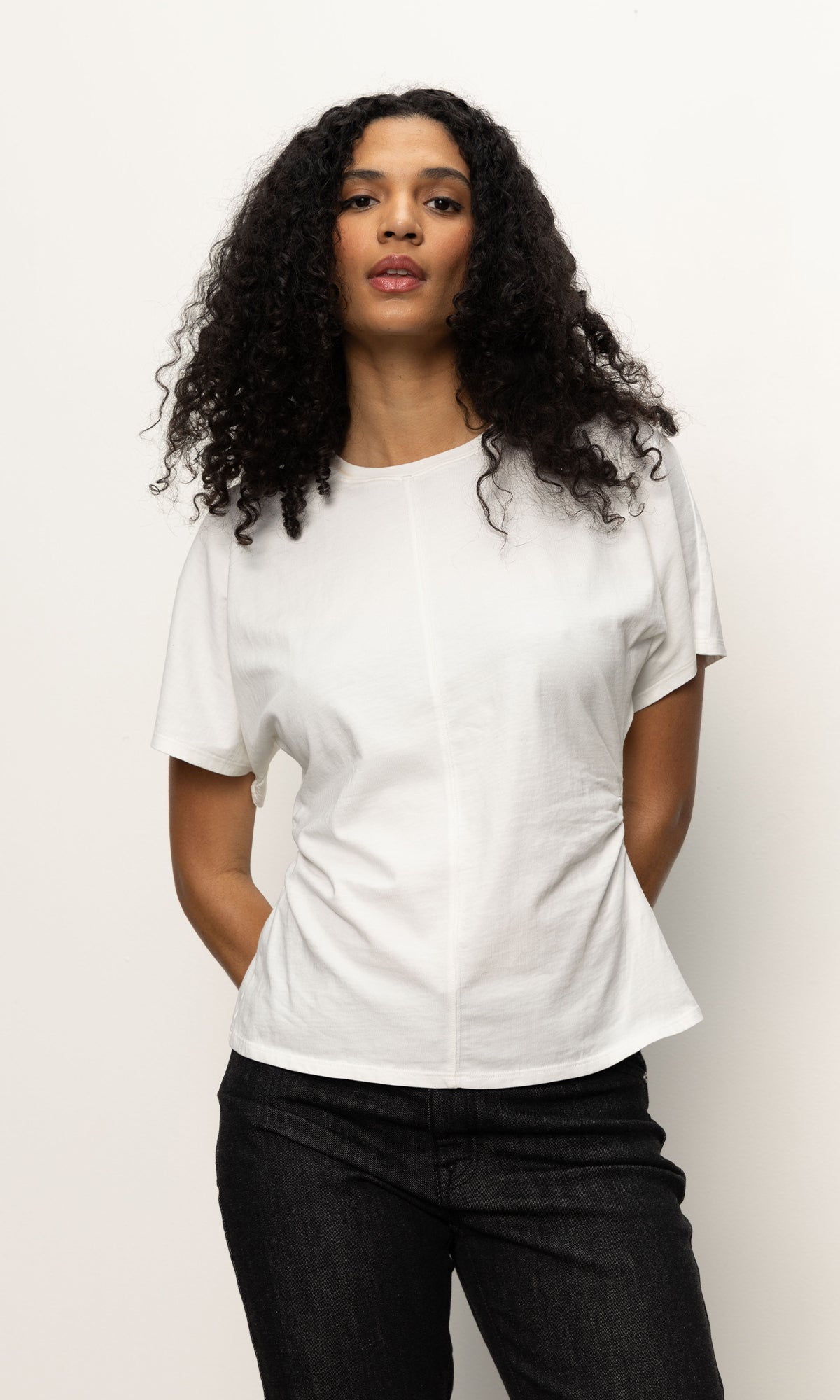Sanctuary Shirred Waist Dolman Tee