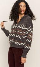 Sanctuary Zip-Up Fairisle Hoodie Sweater