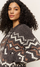 Sanctuary Zip-Up Fairisle Hoodie Sweater