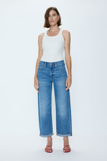 Pistola Donny Rolled Hem Boyfriend Jean