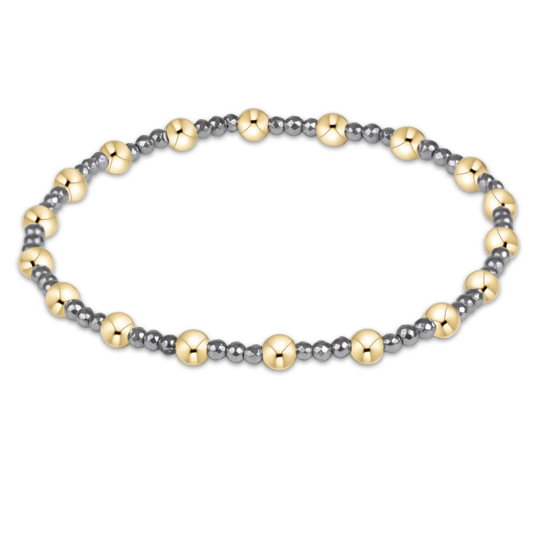 Enewton Sincerity Silver Faceted Hematite 2mm Bracelet