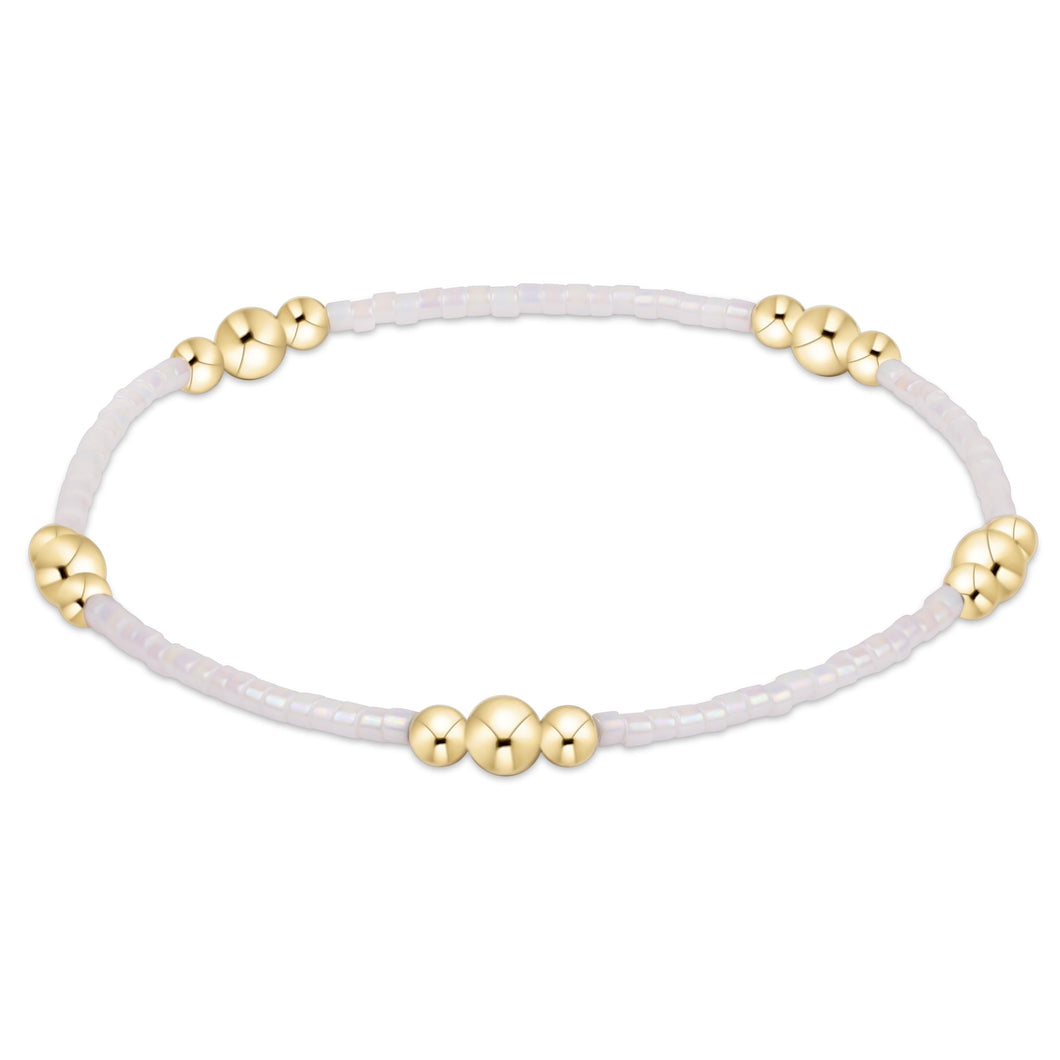 Hope Purpose Gold Bracelet - Silky White