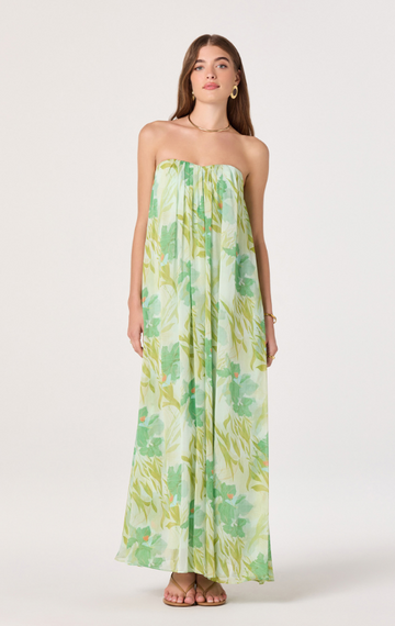 Astr Aileen Strapless Maxi Dress
