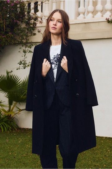 Molly Bracken Double-Breasted Blazer Coat