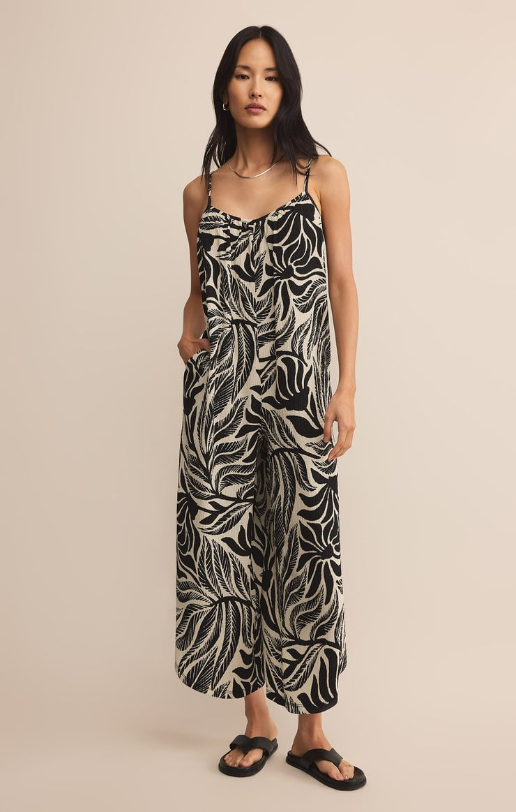 Z Supply Flared Palm Jumpsuit
