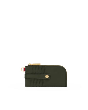 Hammitt 210 East Twin Crest Forest Green Leather Wallet