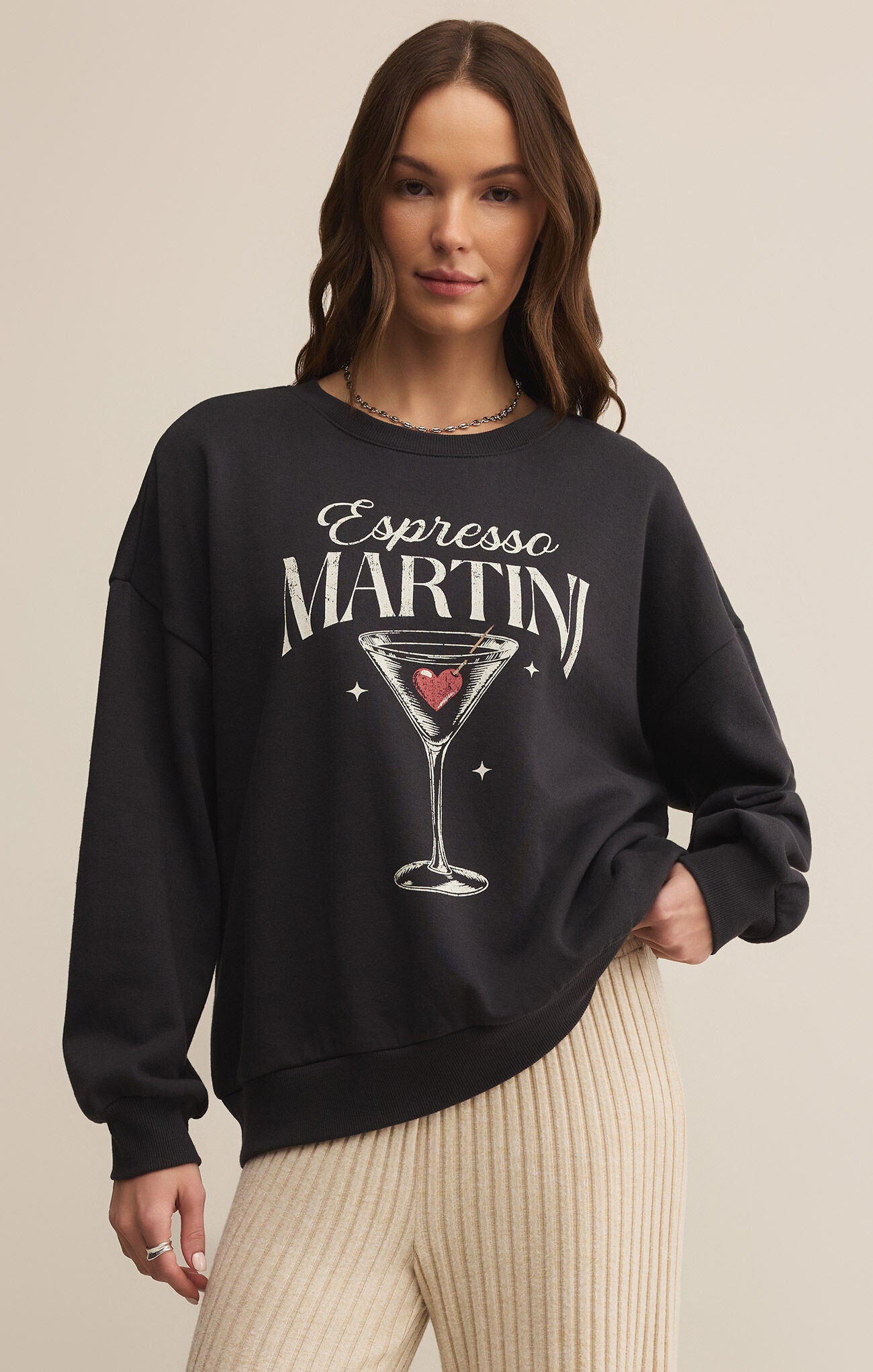 Z Supply Oversized Martini Sweatshirt