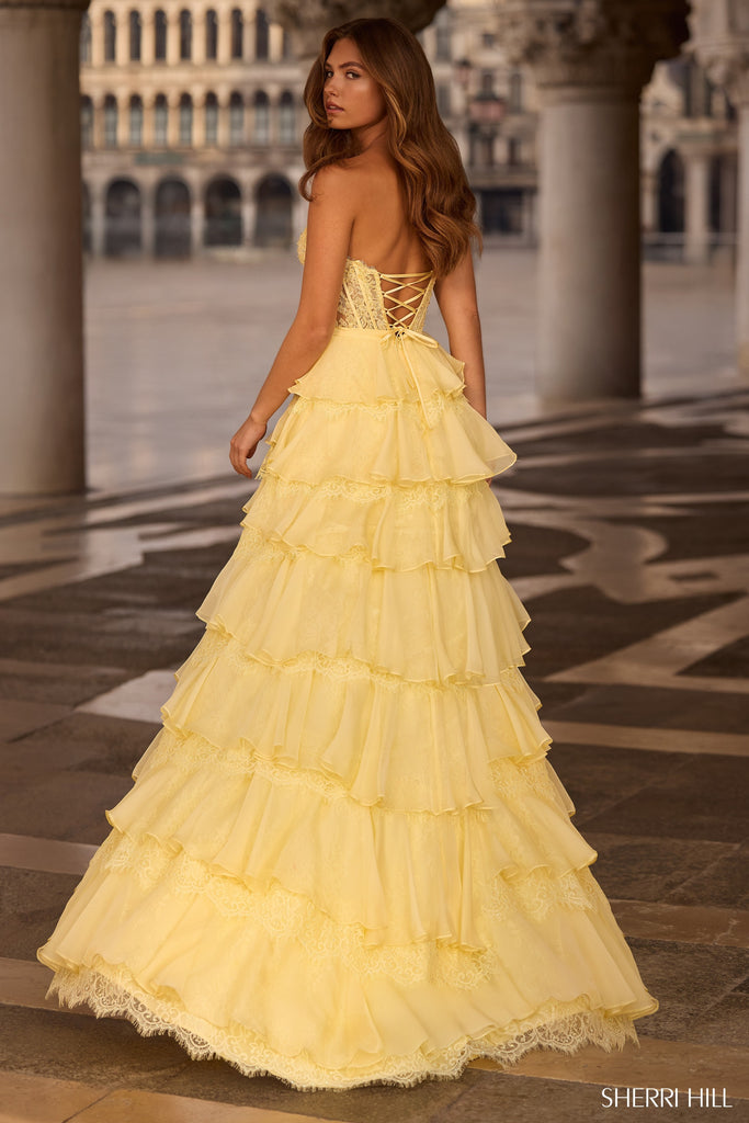 sherri hill dresses yellow Sherri Hill Prom Dress Style 57479 – Bella Jules Fashion Boutique