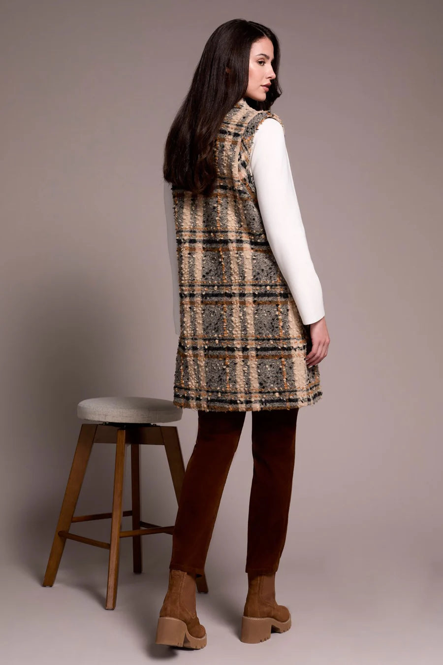 Tribal Plaid Vest