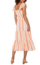 Liverpool Flutter Sleeve Maxi Dress with Cinched Waist