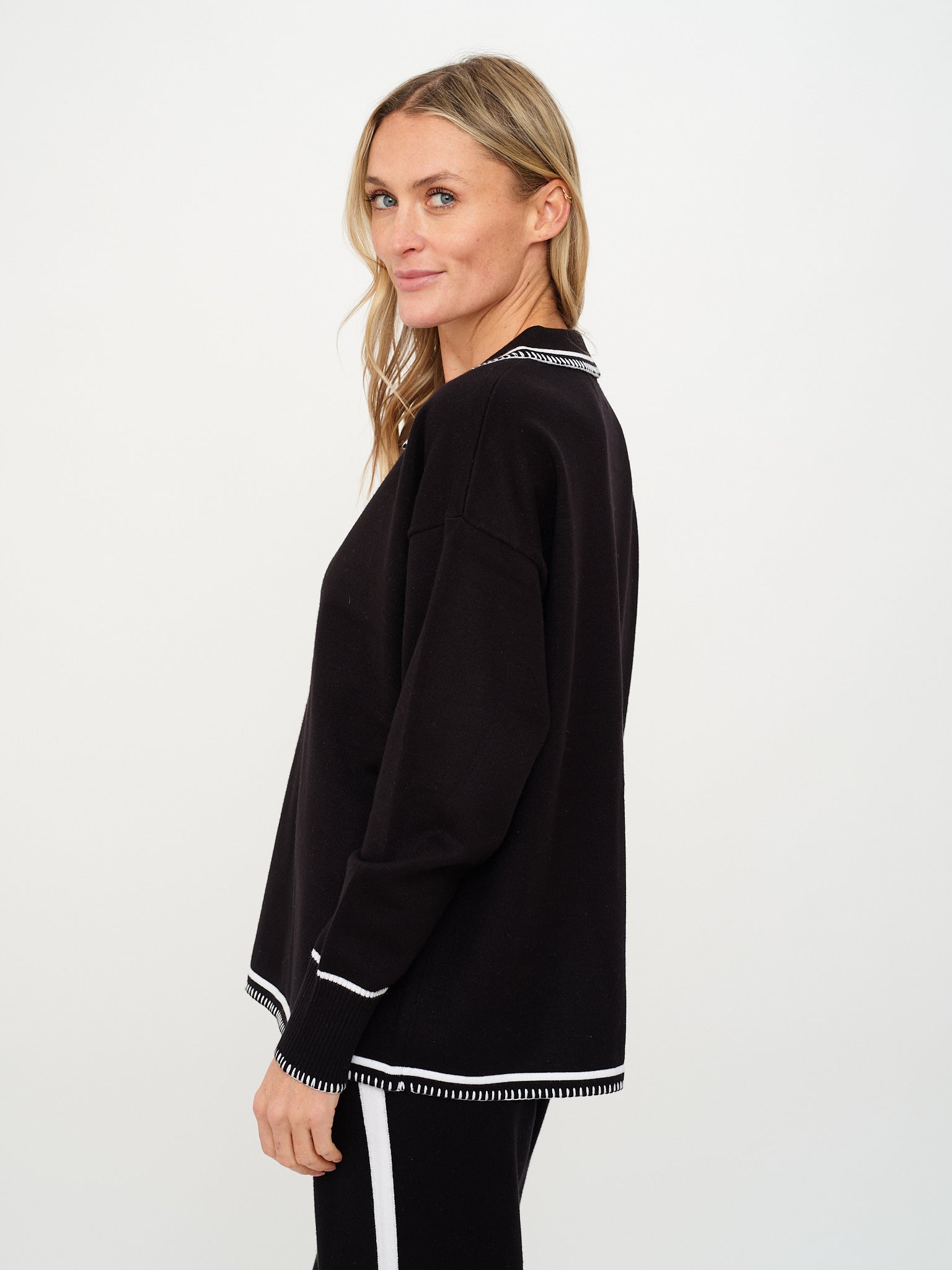 Kellie Stitched V-Neck Top