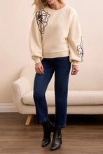Tribal Floral Embroidery Sweatshirt