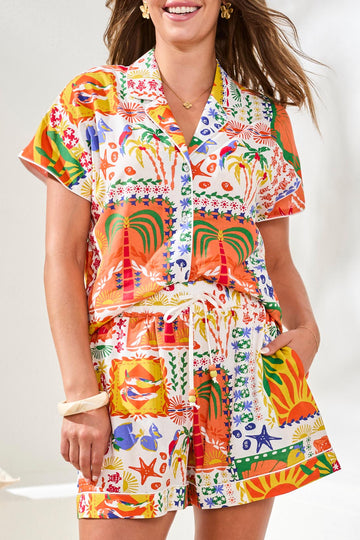 Tribal Guava Blush Shorts