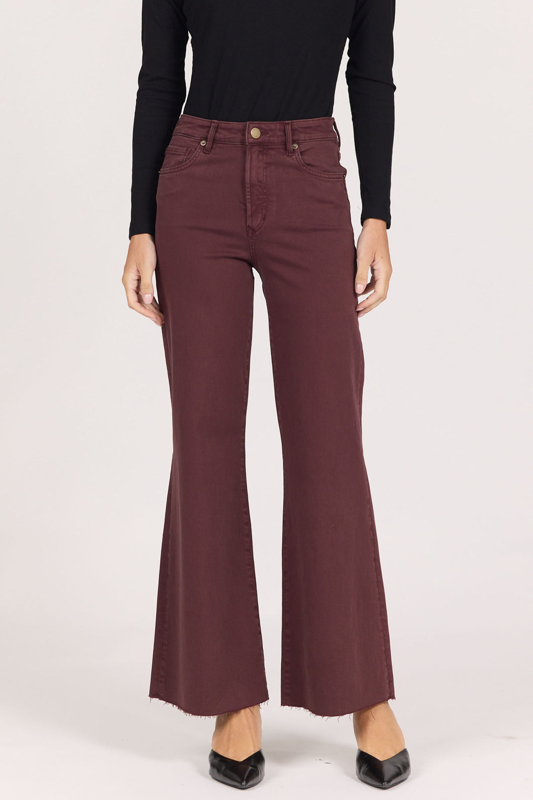 Dear John Fiona High Rise Wide Leg Jeans in Huckleberry