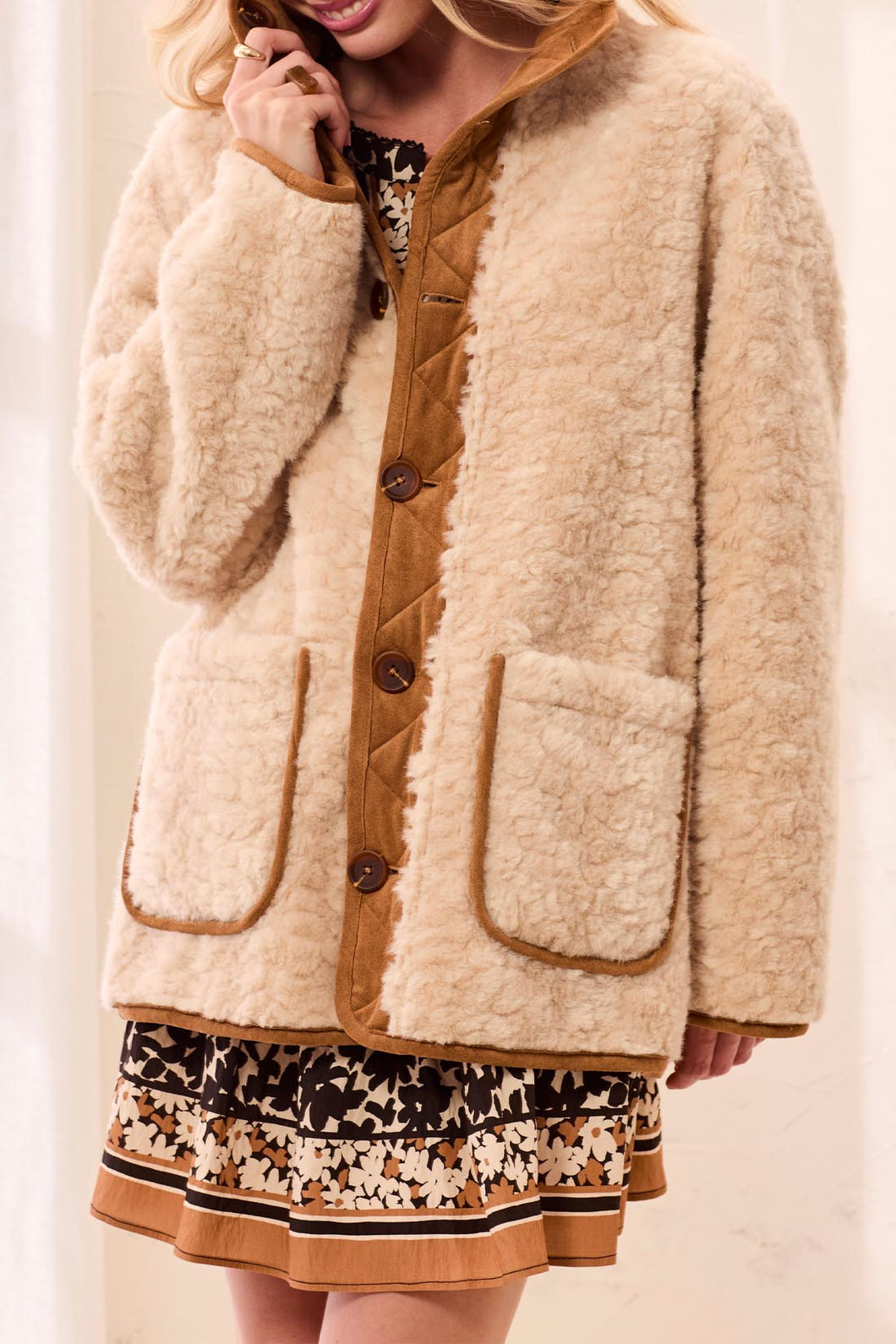 Tribal Walnut Reversible Coat