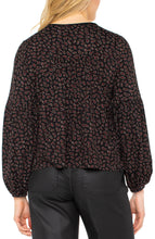 Liverpool Long Sleeve Button Front Knit Top