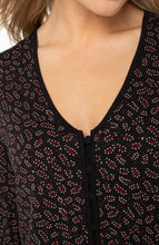 Liverpool Long Sleeve Button Front Knit Top