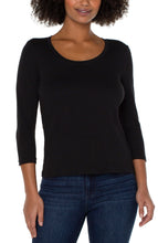 Liverpool 3/4 Sleeve Scoop Neck Knit Tee