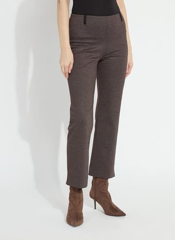 Lysse Suede Trim Bootcut Ankle Pants