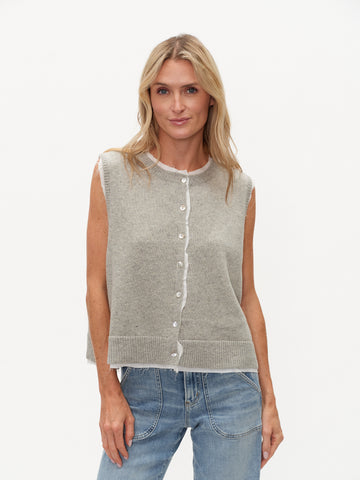 Heather Grey Maria Double Layered Vest