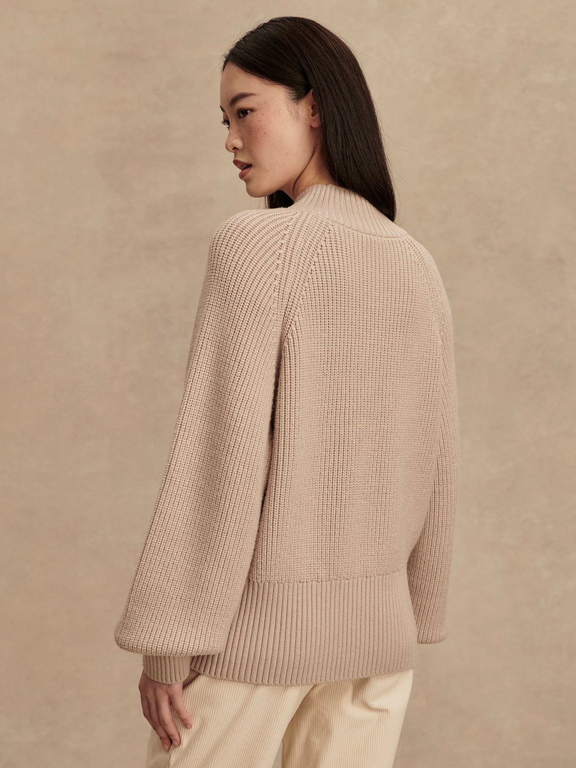 Varley Martina High Neck Rib Knit Sweater
