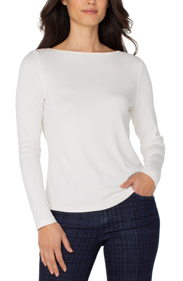 Liverpool Long Sleeve Boat Neck Top