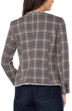 Liverpool Collarless Fitted Blazer W/ Fray