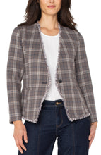 Liverpool Collarless Fitted Blazer W/ Fray