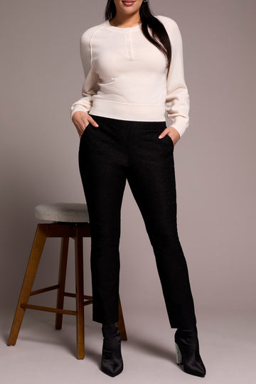 Tribal Pull On Ankle Pant with Back Leg Seam