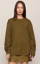 Golden Sage Chill Mode Sweater by z supply in golden sage worn by model
