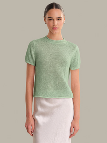 Silt Green Faye Rolled Edge Sweater Tee