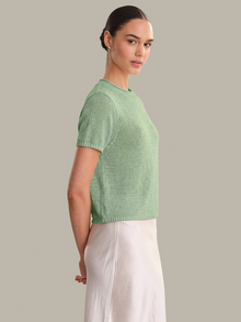Silt Green Faye Rolled Edge Sweater Tee