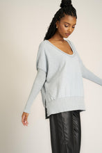 Quinn Mixed Fabric Oversized Pullover