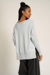 Quinn Mixed Fabric Oversized Pullover