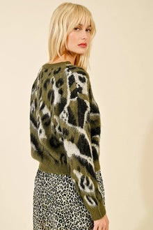 Animal Print Knitted Sweater